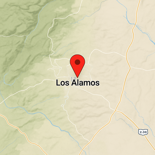 los alamos, nm on a map