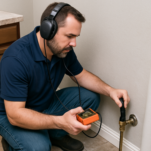 leak detection by a plumber