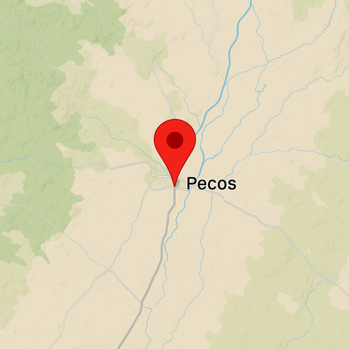pecos, nm on a map