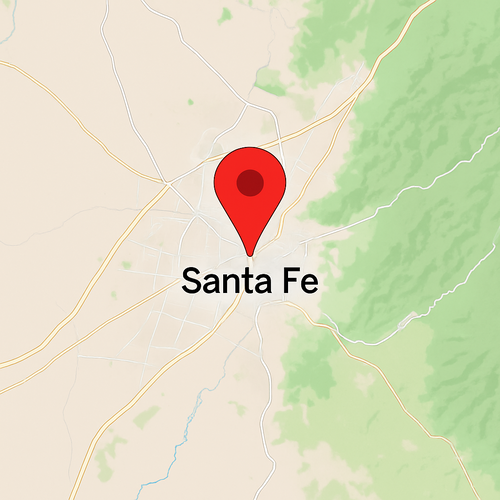 santa fe, nm on a map