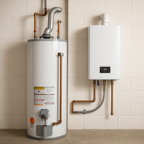 tanked and tankless water heater